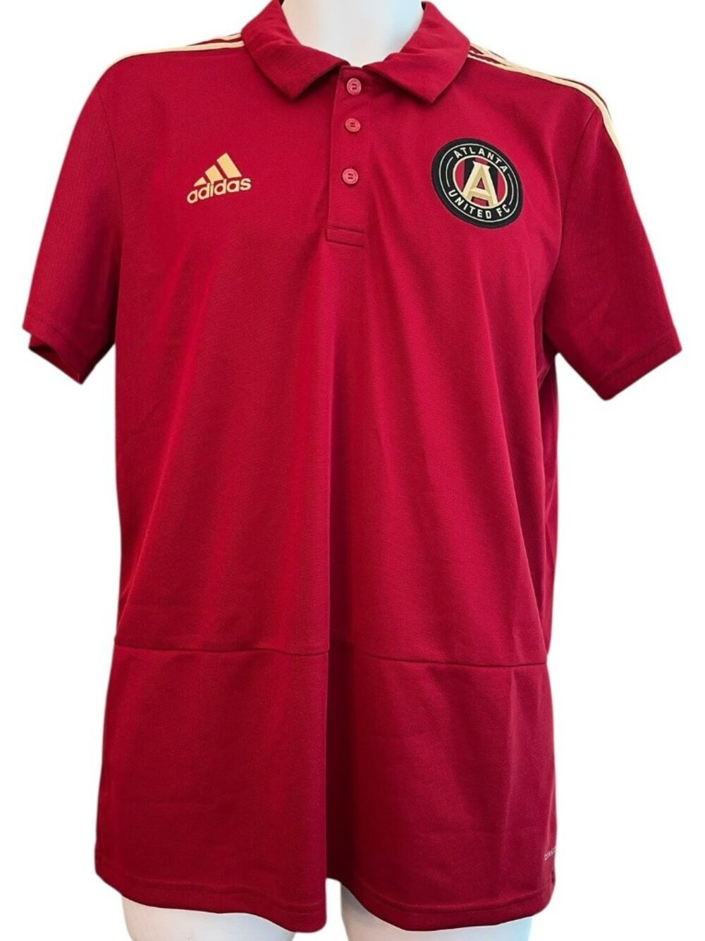 Atlanta United FC Soccer Jersey Mens Large Climalite Polo Shirt NWT